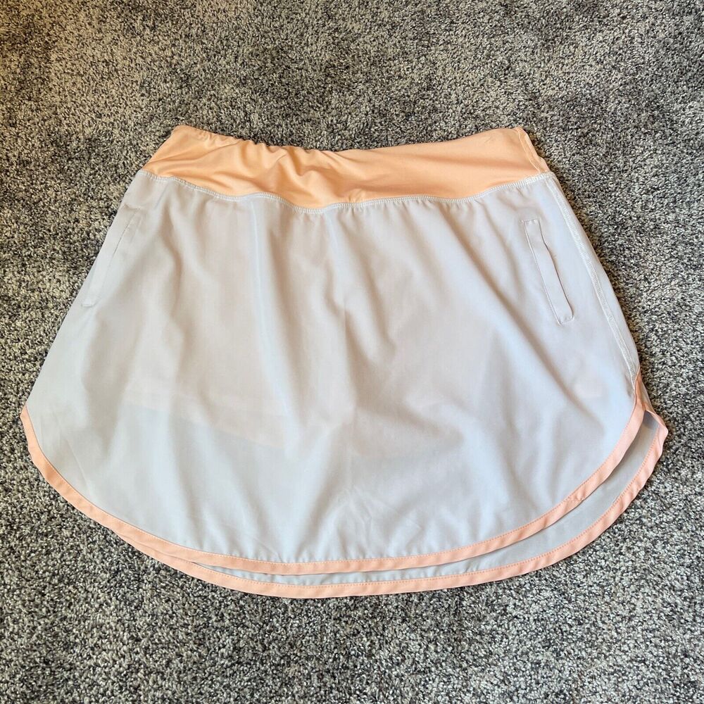 Simply Southern Athletic Skirt Skort Pull On Pockets Coral White Size 2XL